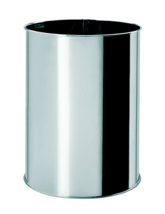 Waste bin, 9 l, stainless steel, polished