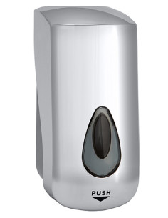 Soap dispenser, 1000 ml, plastic, grey