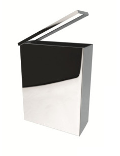 Waste bin, 25 l, stainless steel, polished