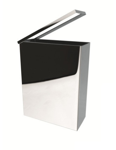 Waste bin, 25 l, stainless steel, polished