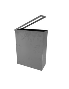 Waste bin, 25 l, stainless steel, matt