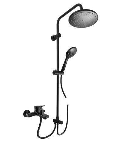 Single lever bath mixer with column shower set COLORADO BLACK MATT - Barva černá matná,Rozměr 150 mm