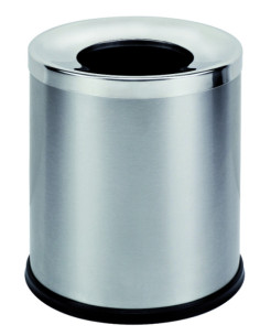 Waste bin, 7,5 l, stainless steel, matt