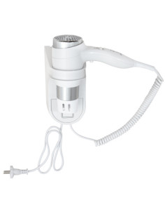 Hair dryer with holder, white