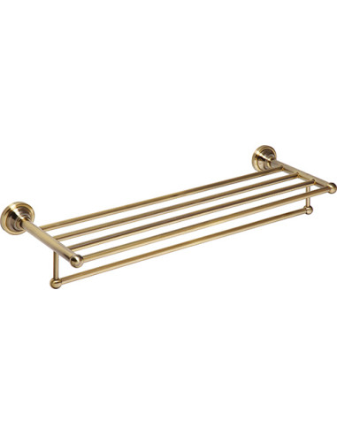 RETRO bronze: Towel rack with rail, 605 mm