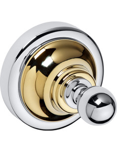 RETRO gold/chrome:  Single robe hook