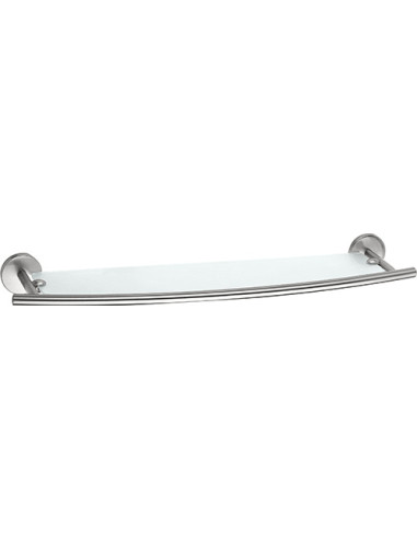 ALFA: Glass shelf with rail, 620 mm