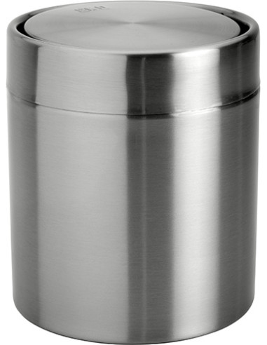 Waste bin, 1,5 l, stainless steel, matt