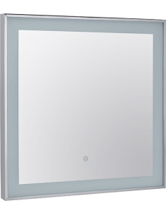 Mirror with LED lighting frame 600 x 600 mm, touch sensor