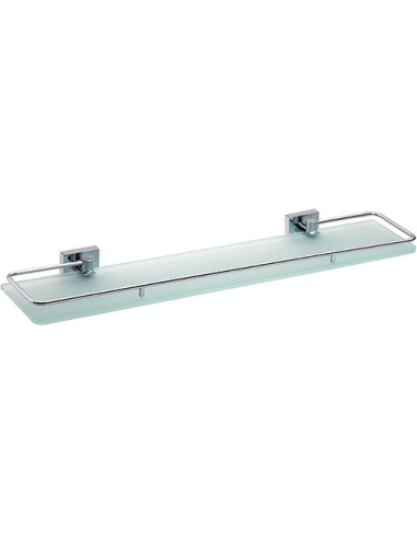 BETA: Glass shelf with rail, 600 mm