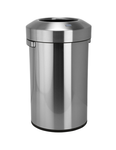 Waste bin, 90 l, stainless steel, matt