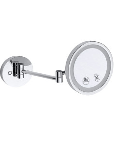 Cosmetic mirror with LED lighting, ø 200 mm