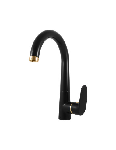Sink lever mixer BLACK MATT/GOLD  AMUR - Barva černá matná/zlato,Rozměr 3/8''