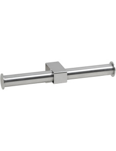 Double toilet paper holder, stainless steel, matt