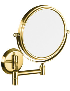 RETRO gold: Double-sided cosmetic mirror, ø 140 mm