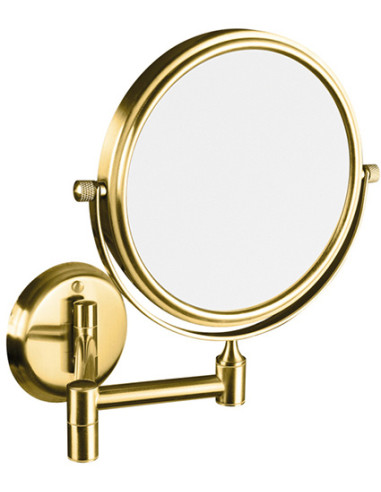 RETRO gold: Double-sided cosmetic mirror, ø 140 mm