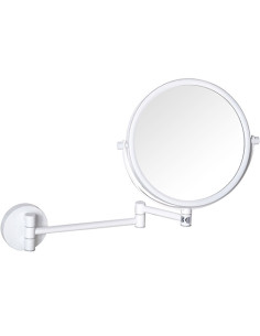 WHITE: Double-sided cosmetic mirror, ø 200 mm