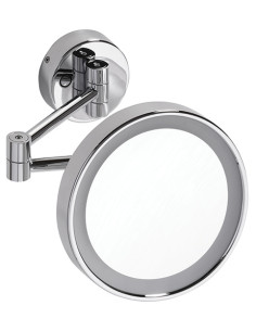 Cosmetic mirror with LED lighting, ø 200 mm