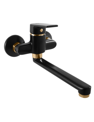 Washbasin and sink faucet COLORADO BLACK MATT/GOLD - Barva černá matná/zlato,Rozměr 100 mm