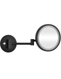 DARK: Cosmetic mirror with LED lighting, ø 200 mm