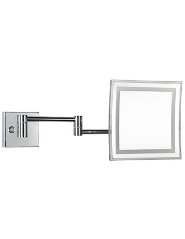 Cosmetic mirror with LED lighting, 225 × 225 mm