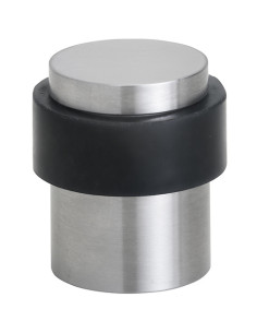 Door stop on floor, stainless steel, matt