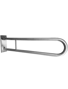 HELP: Folding grab bar in U shape 750 mm, stainless steel, brushed, with cover