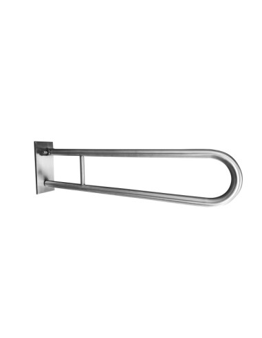 HELP: Folding grab bar in U shape 850 mm, stainless steel, brushed, with cover