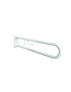 HELP: Folding grab bar in U shape with TP holder 850 mm, white, with cover