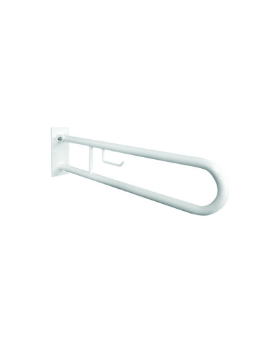 HELP: Folding grab bar in U with TP Holder shape 750 mm, white, with cover