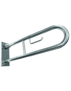 HELP: Folding grab bar in U shape with TP holder 750mm, stainless steel, brushed, with cover