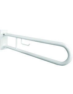 HELP: Folding grab bar in U shape with TP holder 600 mm, white  with cover