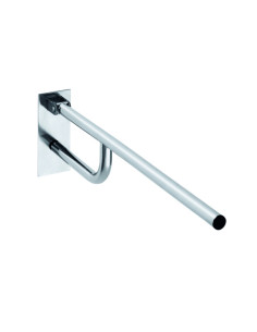 HELP: Folding grab bar 760 mm, stainless steel, brushed, with cover