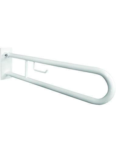 HELP: Folding grab bar in U shape with TP holder 900 mm, white, with cover