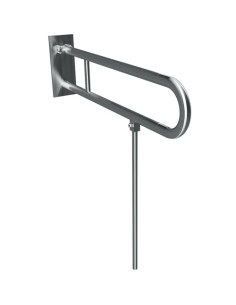 HELP: Folding grab bar in U shape with buttress stand  813 mm, stainless steel, matt, with cover