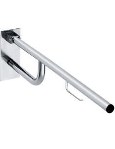 HELP: Foldable grab bar with TP Holder 850 mm, stainless steel, brushed, with cover