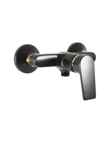 Single lever shower mixer COLORADO BLACK MATT/GOLD - Barva černá matná/zlato,Rozměr 100 mm