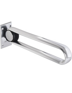 HELP: Foldable grab bar U-shaped, 620 mm, aluminium, polish, with cover