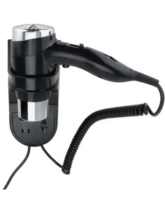 Hairdryer wall-mounted, 1600W, black