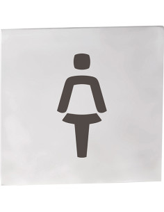 HOME: Pictogram – Ladies\' toilet, square, matt