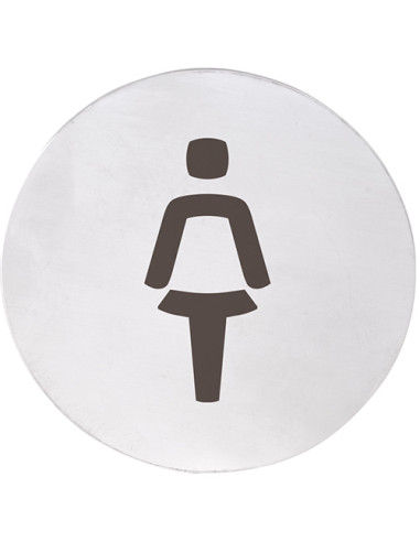 HOME: Pictogram - Ladies\' toilet, circle, matt