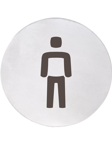 HOME: Pictogram - Men\'s toilet, circle, matt