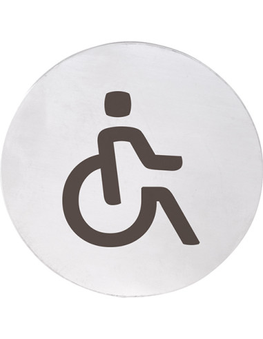 HOME: Pictogram - Disabled toilet, circle, matt