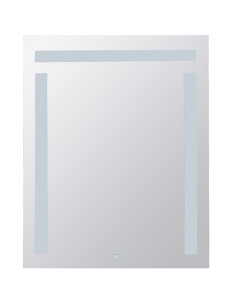 Mirror with LED lighting, 600 x 800 mm, touch sensor