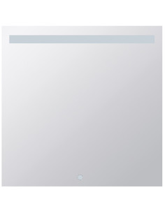 Mirror with LED lighting 800 x 800 mm, touch sensor