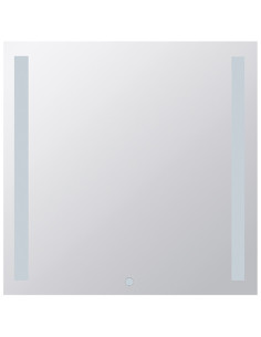 Mirror with LED lighting 800 x 800 mm, touch sensor