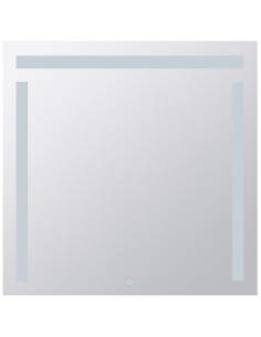 Mirror with LED lighting 800 × 800 mm, touch sensor