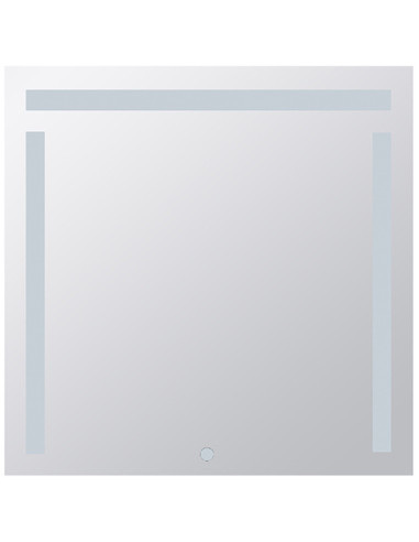 Mirror with LED lighting 800 × 800 mm, touch sensor