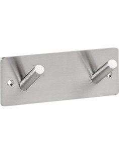 EASY01: Hanger with 2 hooks, brushed