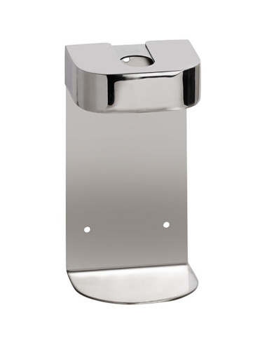 Holder for soap dispenser, round, polished